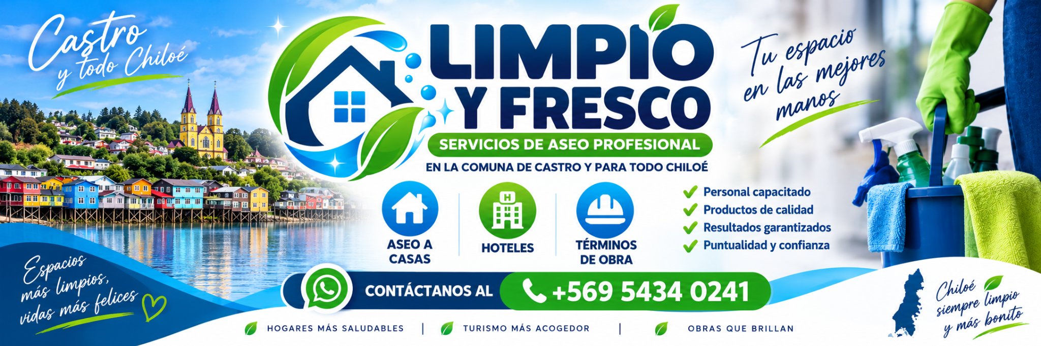 Limpio y Fresco — servicios de aseo profesional en Castro y todo Chiloé